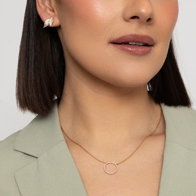 Gold Duo Leaf Earrings