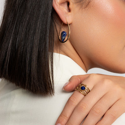 Lapis Semi Precious Stone Ring