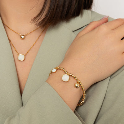 Sasha White Opal Layered Necklace