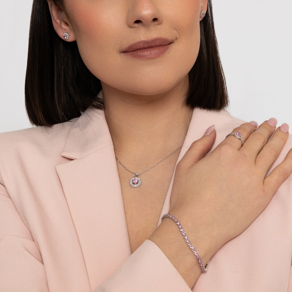 Dakota Pink Tennis Bracelet