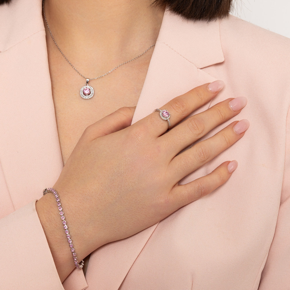 Ivanna Pink CZ Ring #8