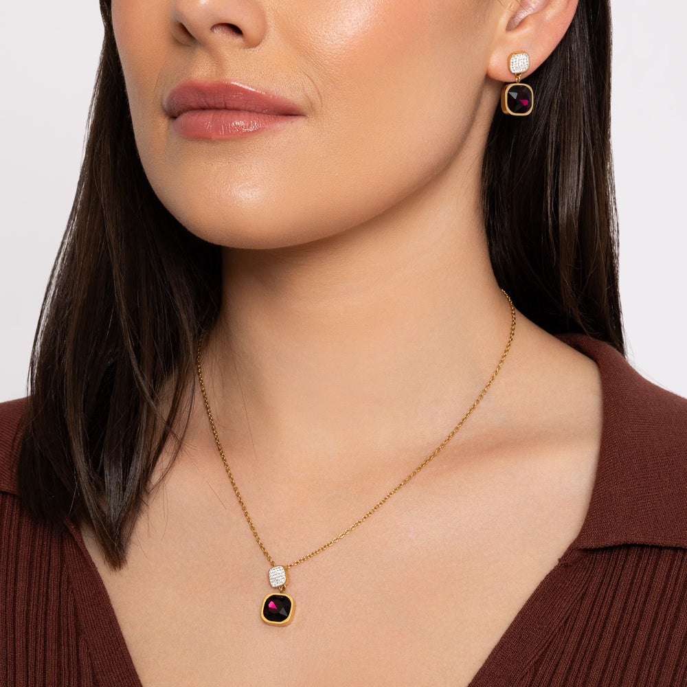 Ashlyn Dark Amethyst Necklace