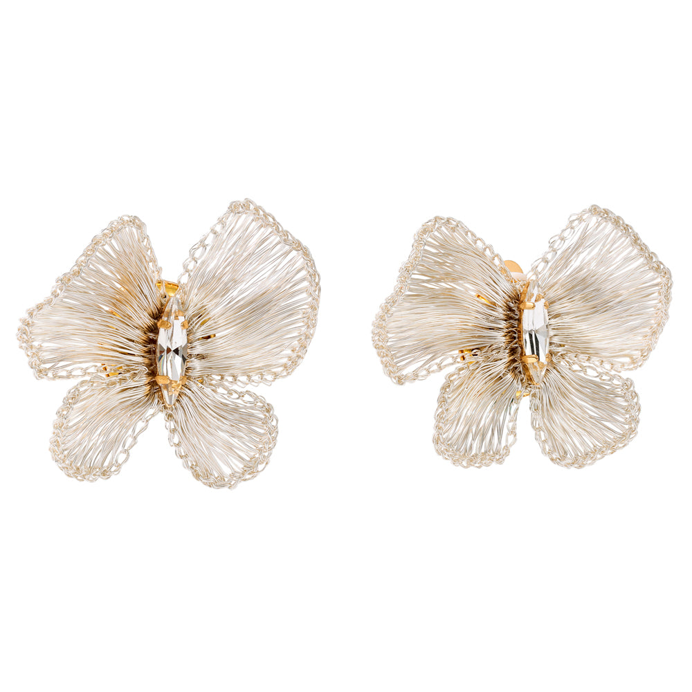 Alexandra Butterfly Clip on Earrings