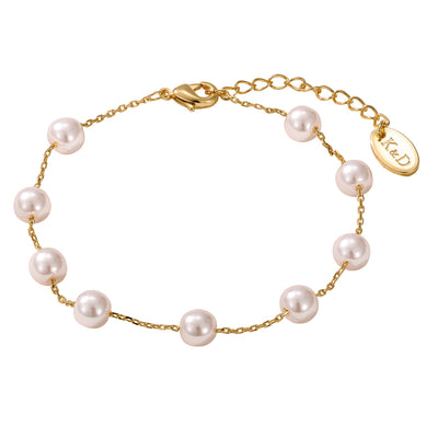 Amora Gold Pearl Bracelet