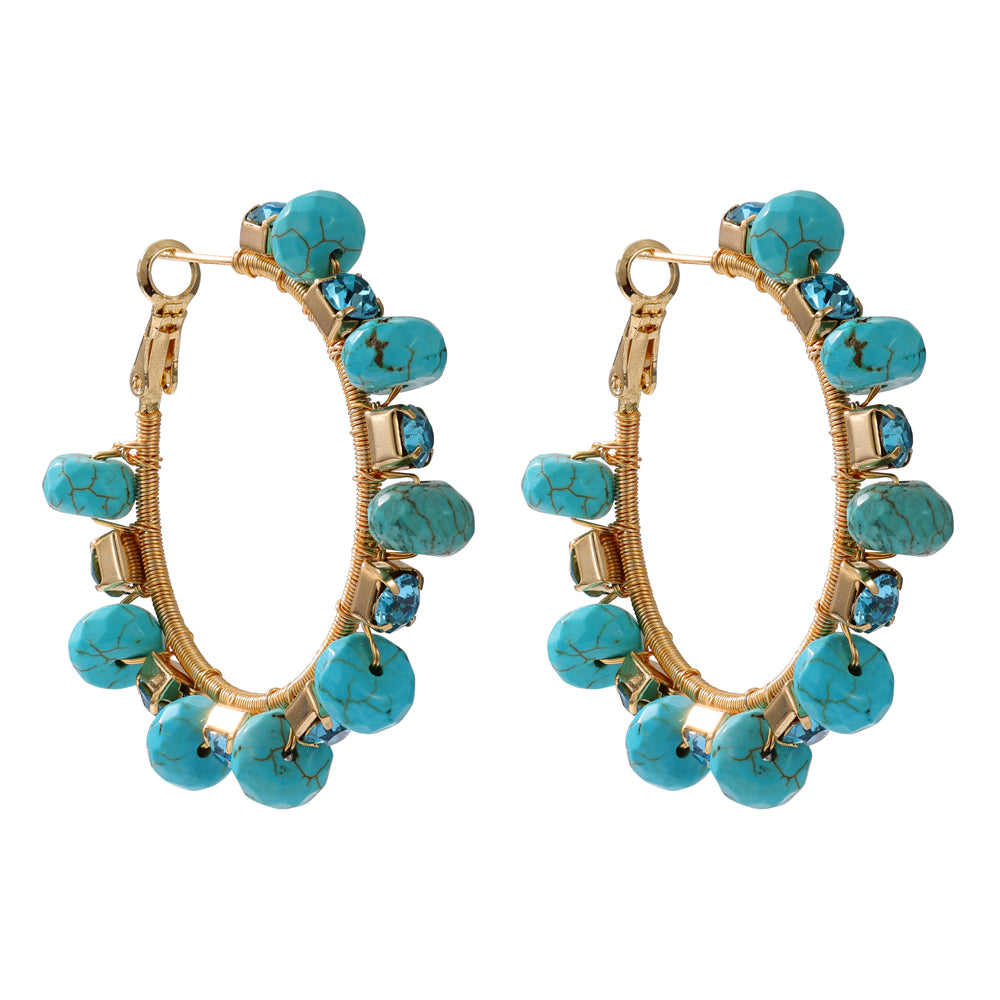 Ana Turquoise Hoops