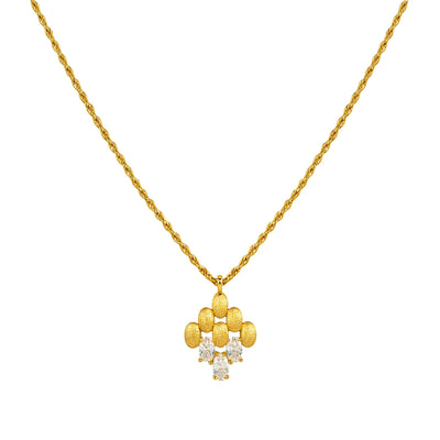 Aubrey Brushed Gold Plated Necklace