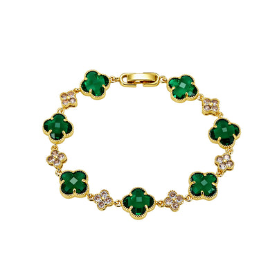 Clover Emerald Bracelet