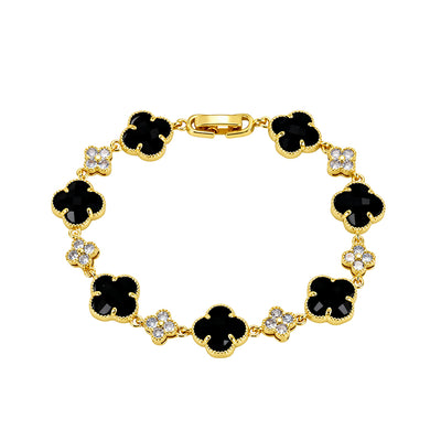Clover Jet Bracelet