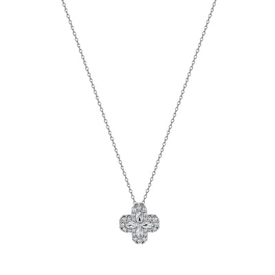 Clover Silver Tones Pendant