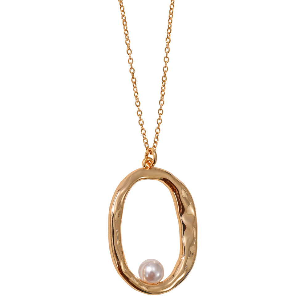 Faux Pearl & Gold Pendant