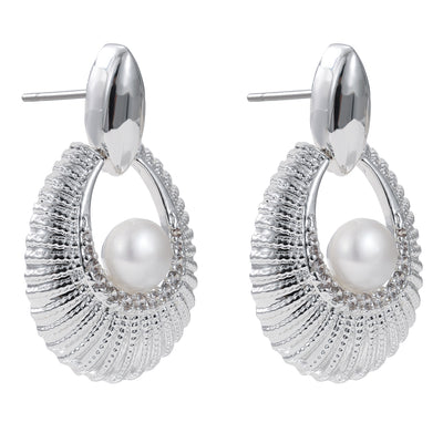 Freshwater Pearl & Silver Earrings