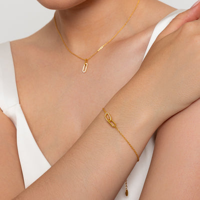 The Pink Box Paperclip Bracelet