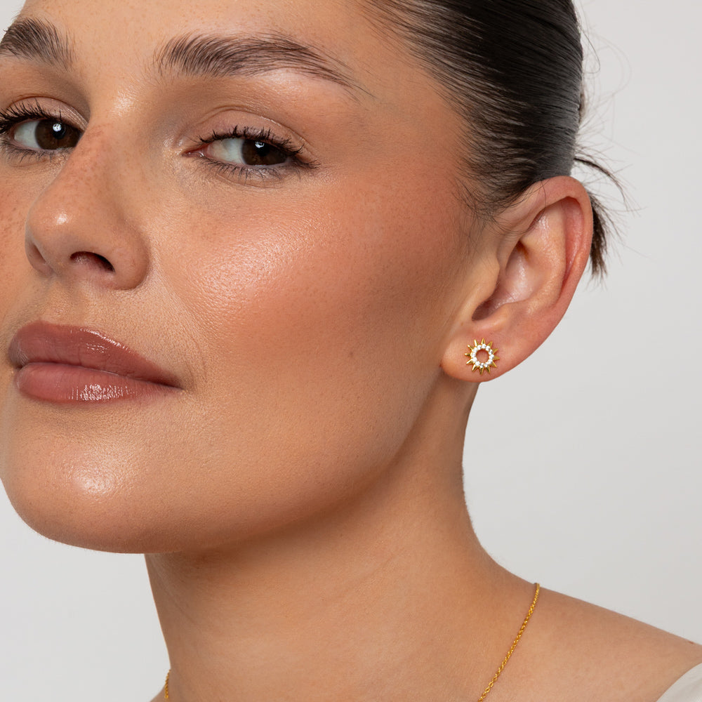 The Pink Box Sunburst Earrings