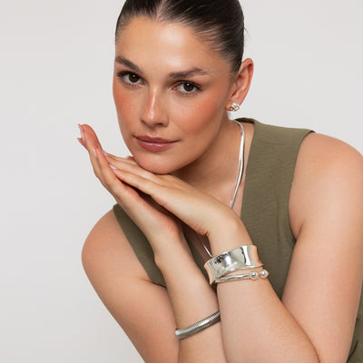 Novalee 12mm Silver Bangle