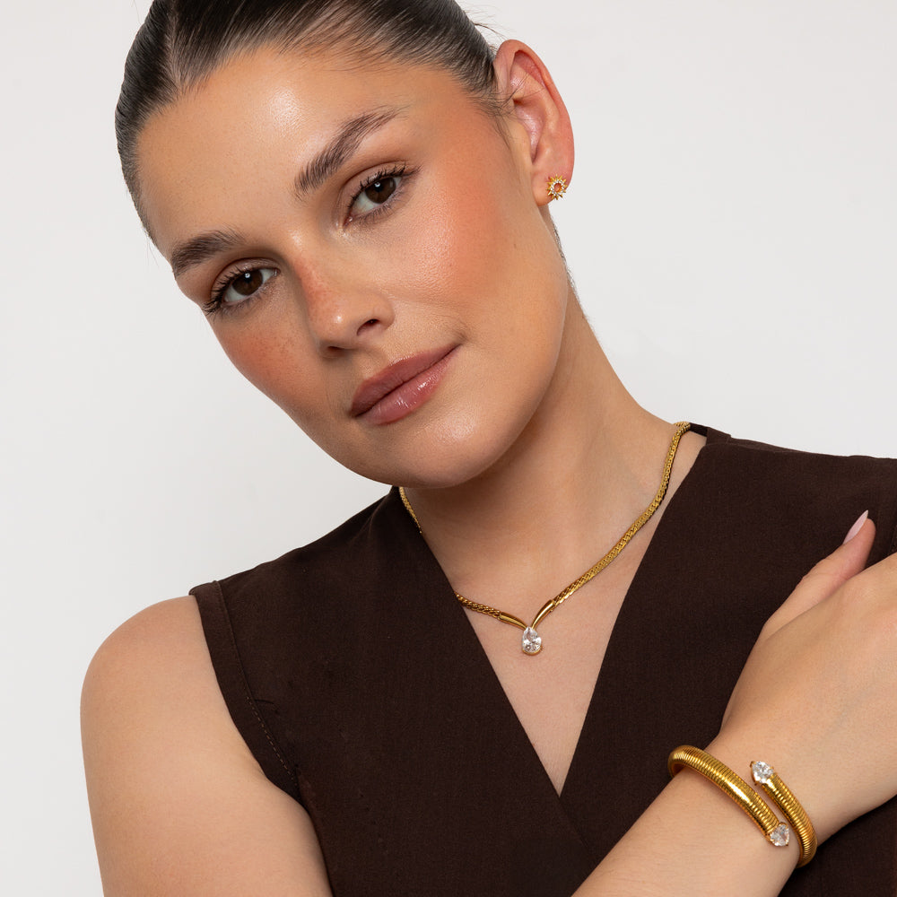 Zora Clear Crystal Necklace