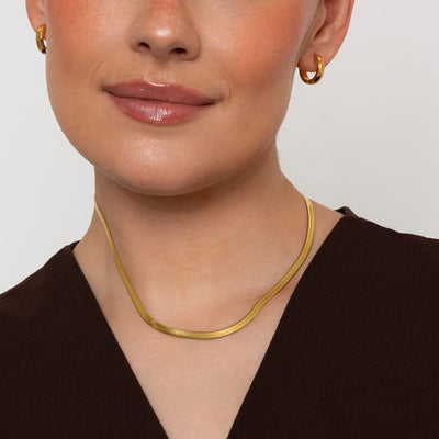 Flat Snake Chain Necklace