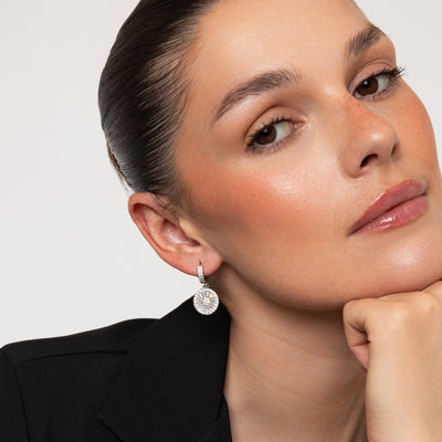 Crystal Disc Earrings