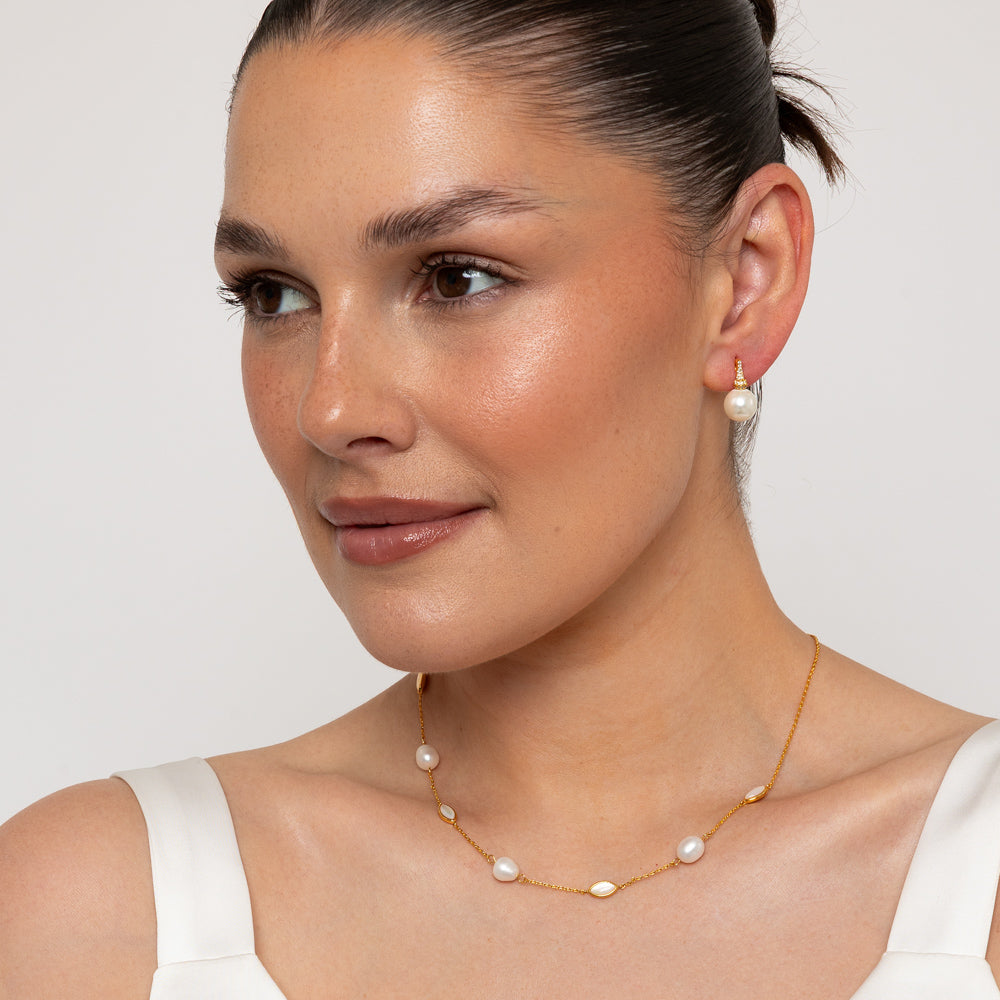 MOP & Freshwater Pearl Necklace