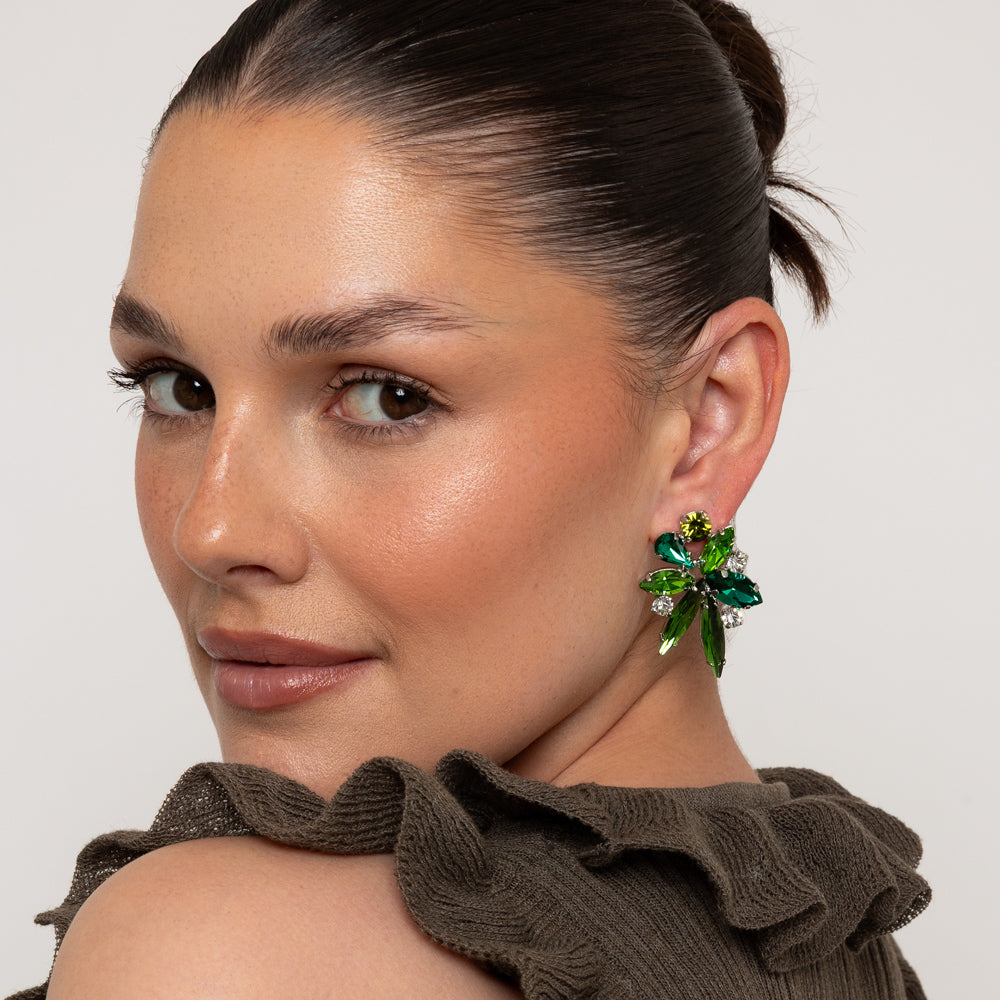 Amani Emerald Crystal Earrings