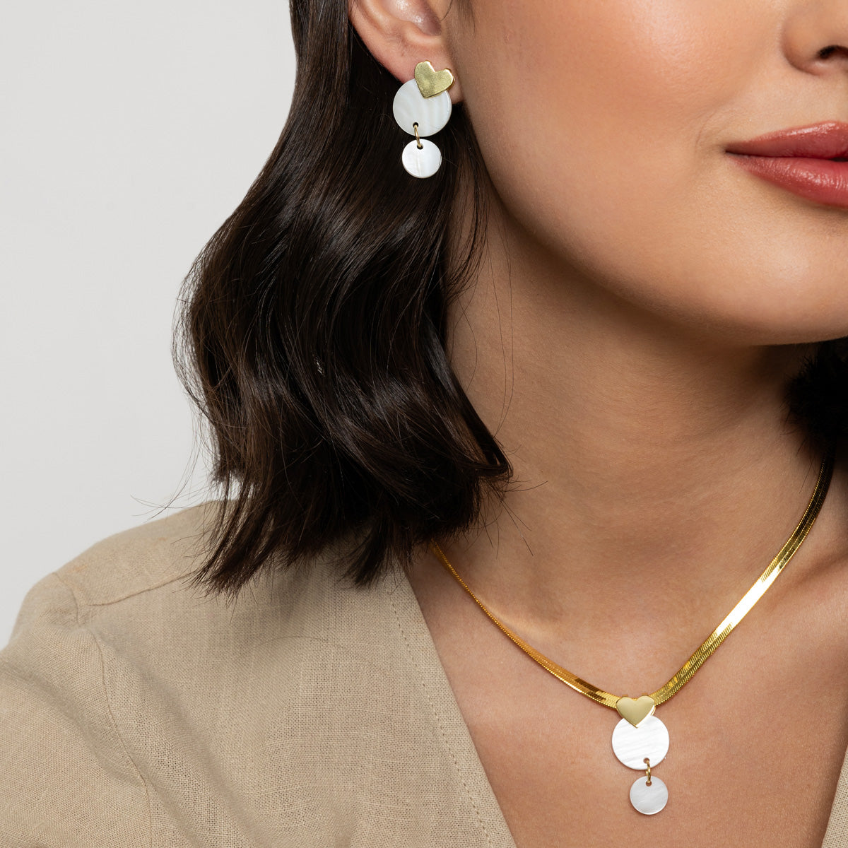 White Shell Earrings