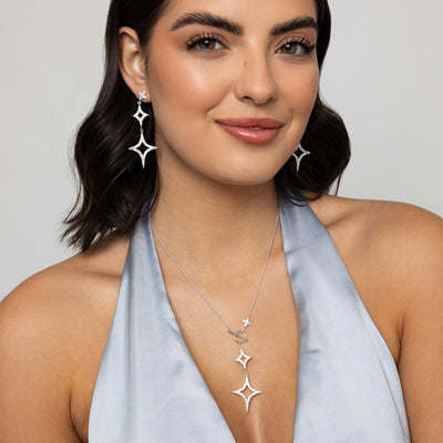 Diamond Shape Drop Necklace