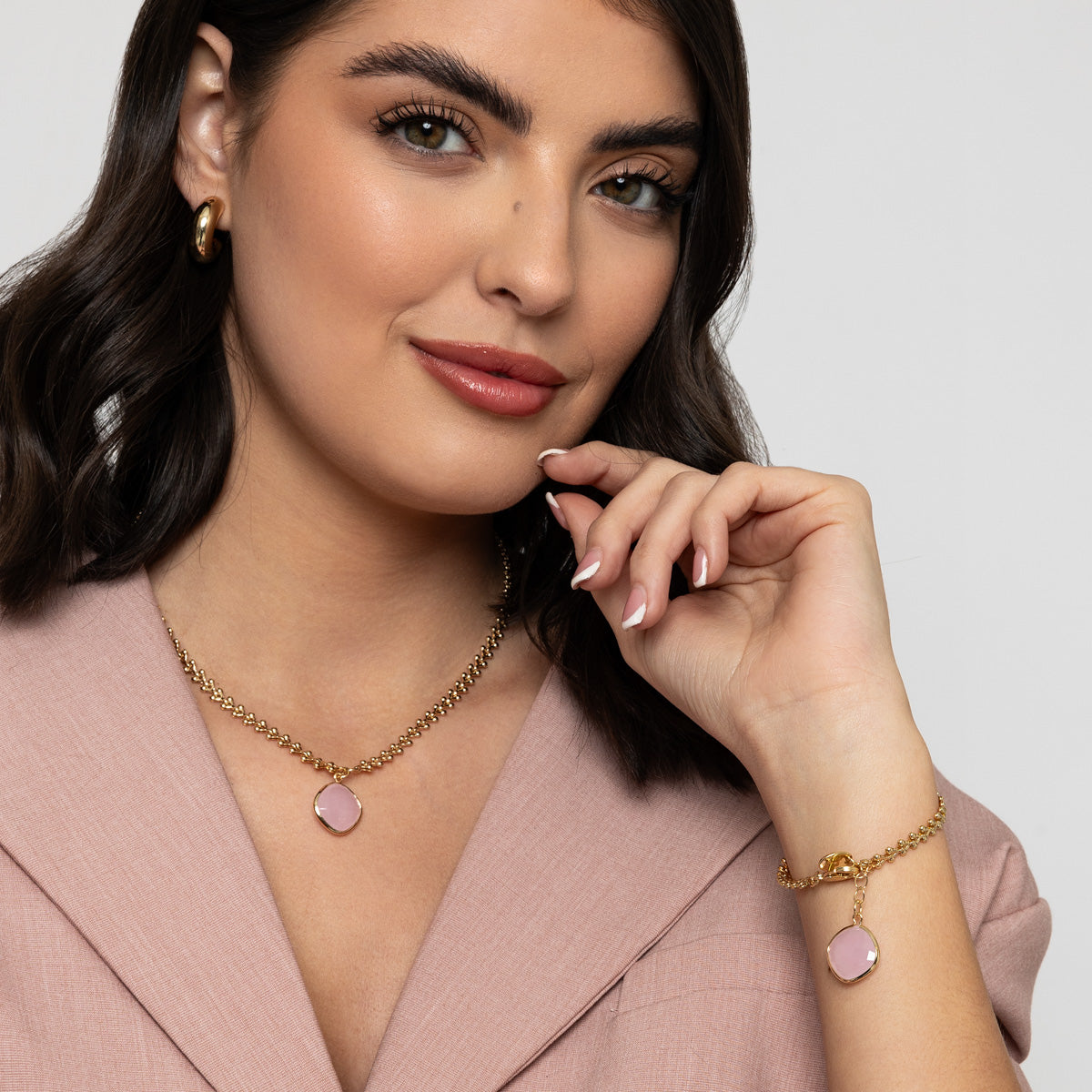 Rose Water Opal Drop Necklace