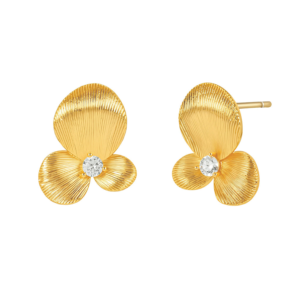 Kinsley Brushed Gold Plated Earrings