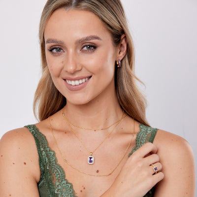 Necklace Gold Amethyst