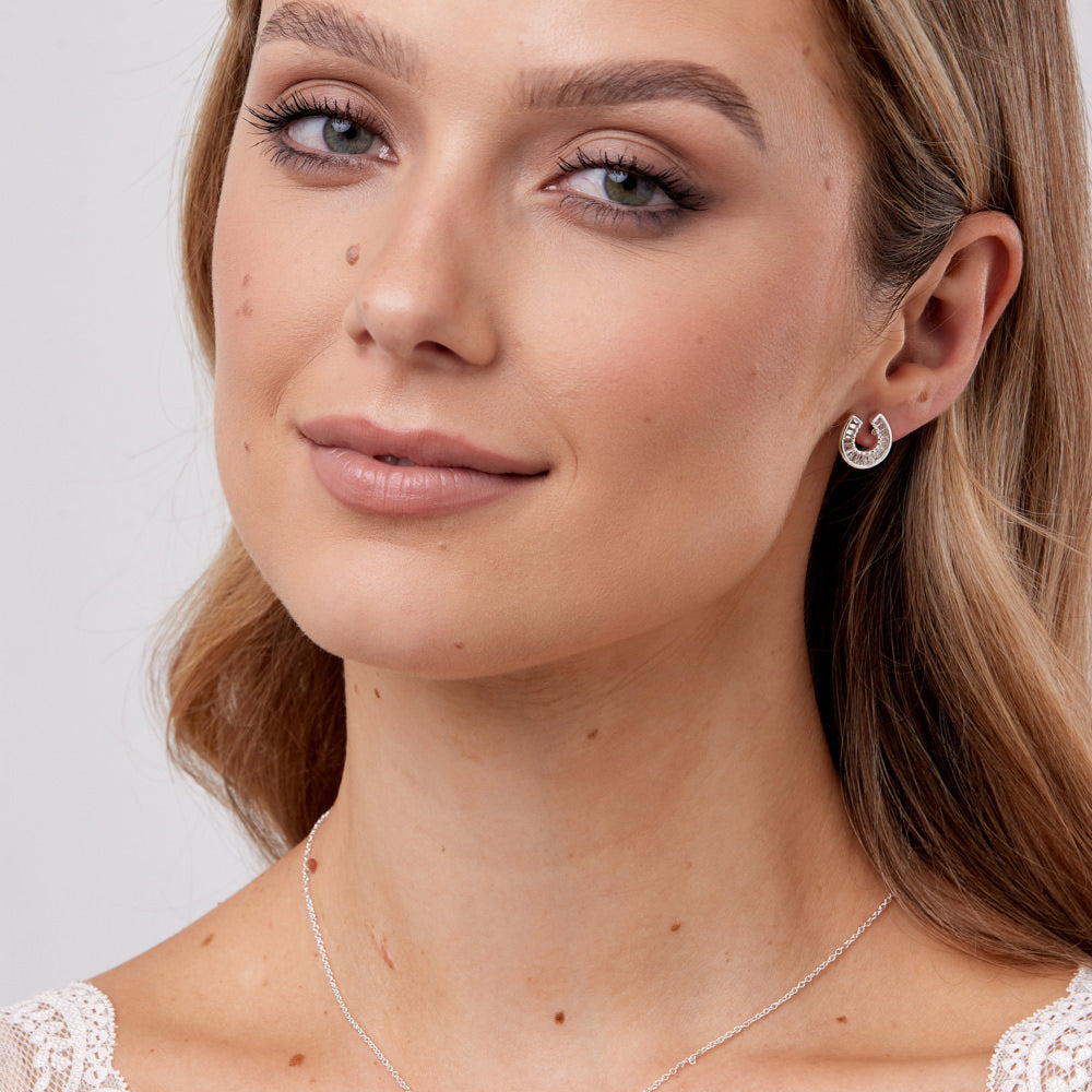 Silver Horseshoe Earrings