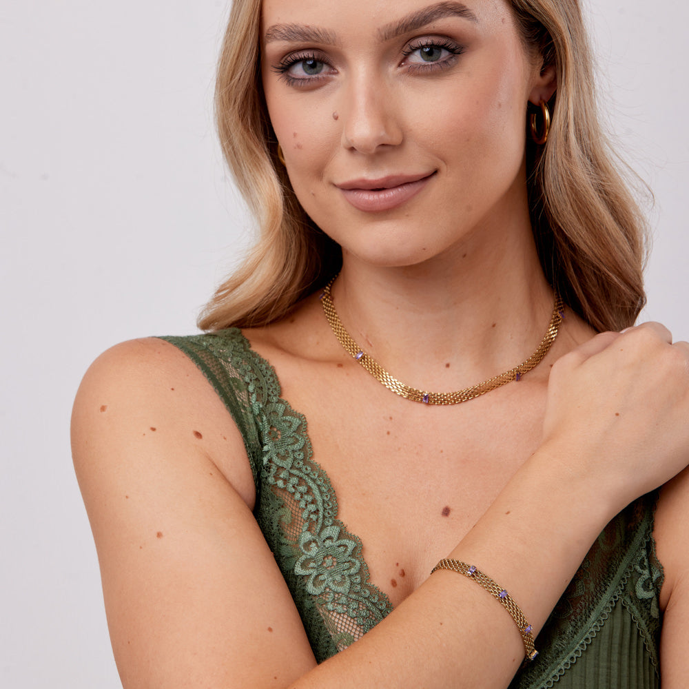 Amethyst CZ Bracelet