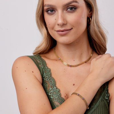 Amethyst CZ Bracelet