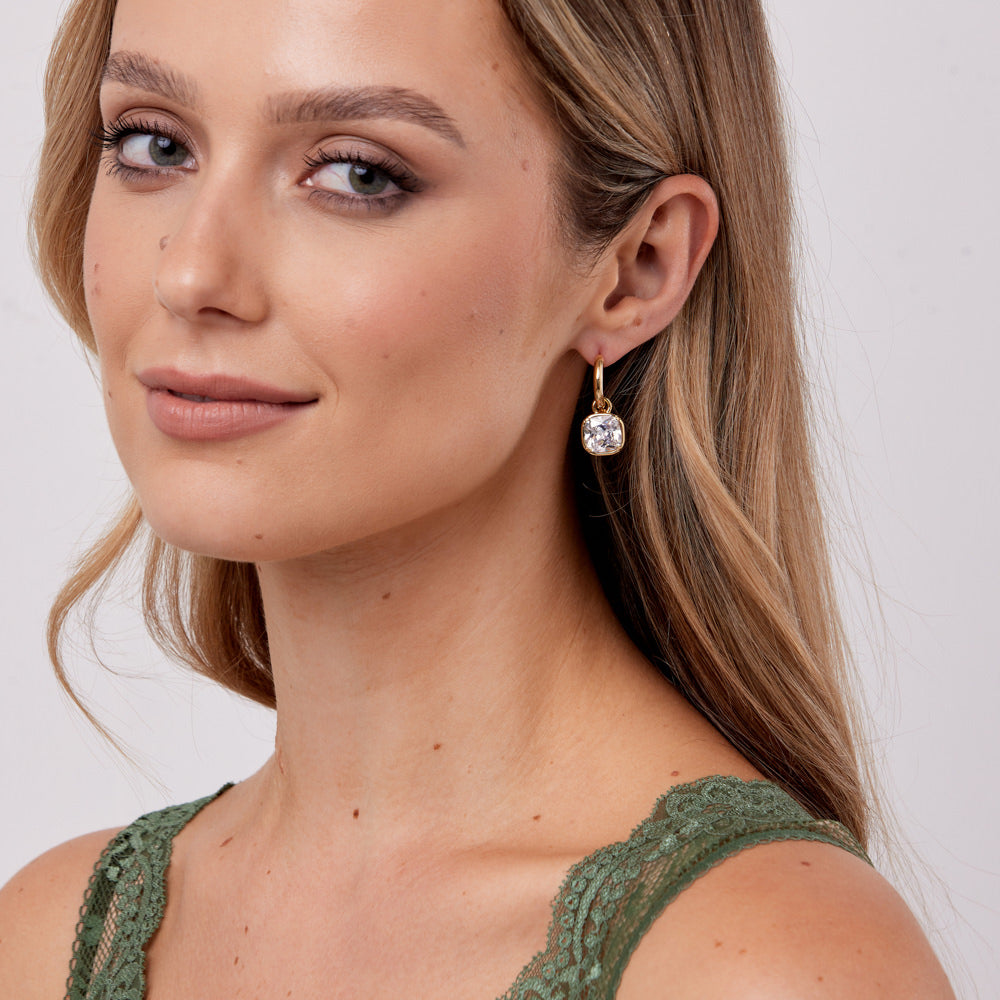 Chunky White CZ Drops