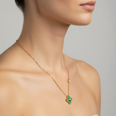 The Pink Box Malachite Style Necklace