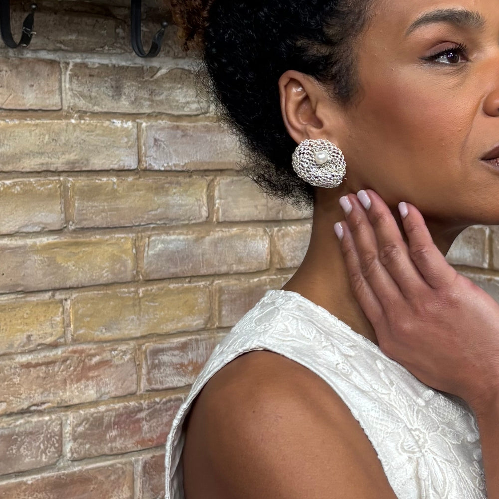 Ayla Crochet & Freshwater Pearl Earrings