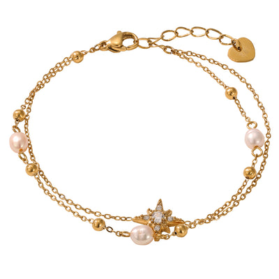 Lilith Shell Pearl & Crystal Bracelet