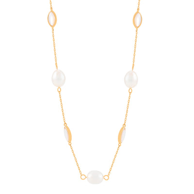 MOP & Freshwater Pearl Necklace