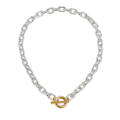Mixed Tones Ring & Toggle Necklace