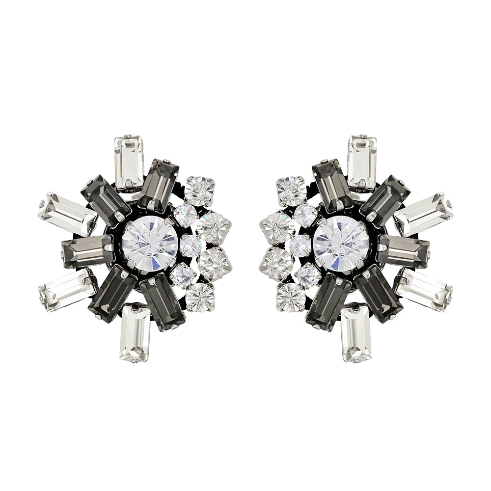 Olivia Crystal & Black Diamond Earrings