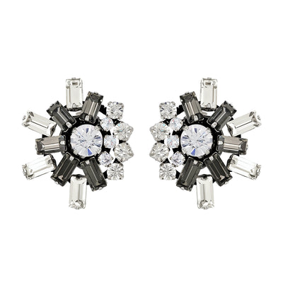 Olivia Crystal & Black Diamond Earrings