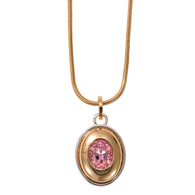 Pink Mixed Metal Necklace