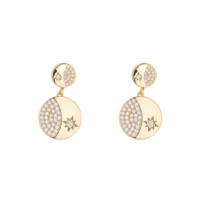 Starry Disc Earrings