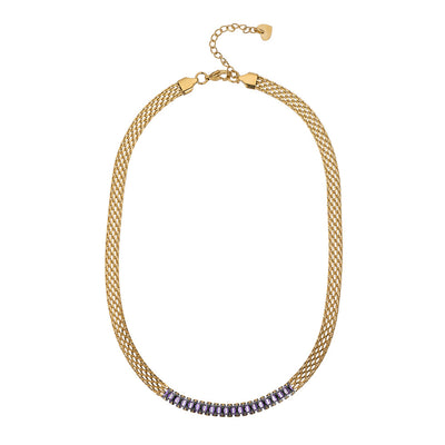 Amethyst Mesh Necklace