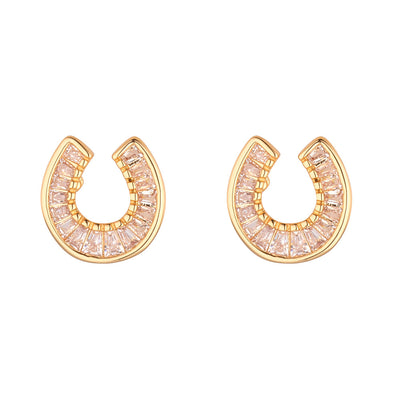 Gold Horseshoe Earrings