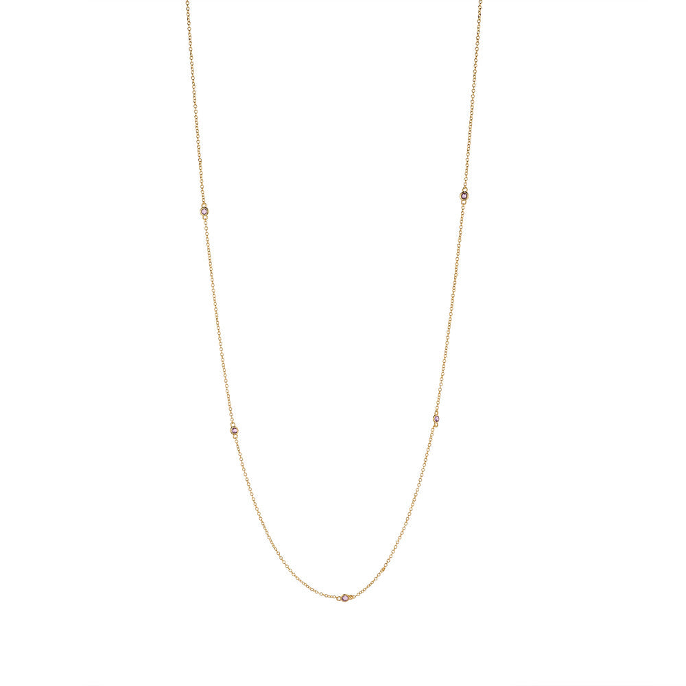 Long Fine Amethyst Chain