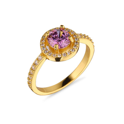 Round Amethyst Ring #7