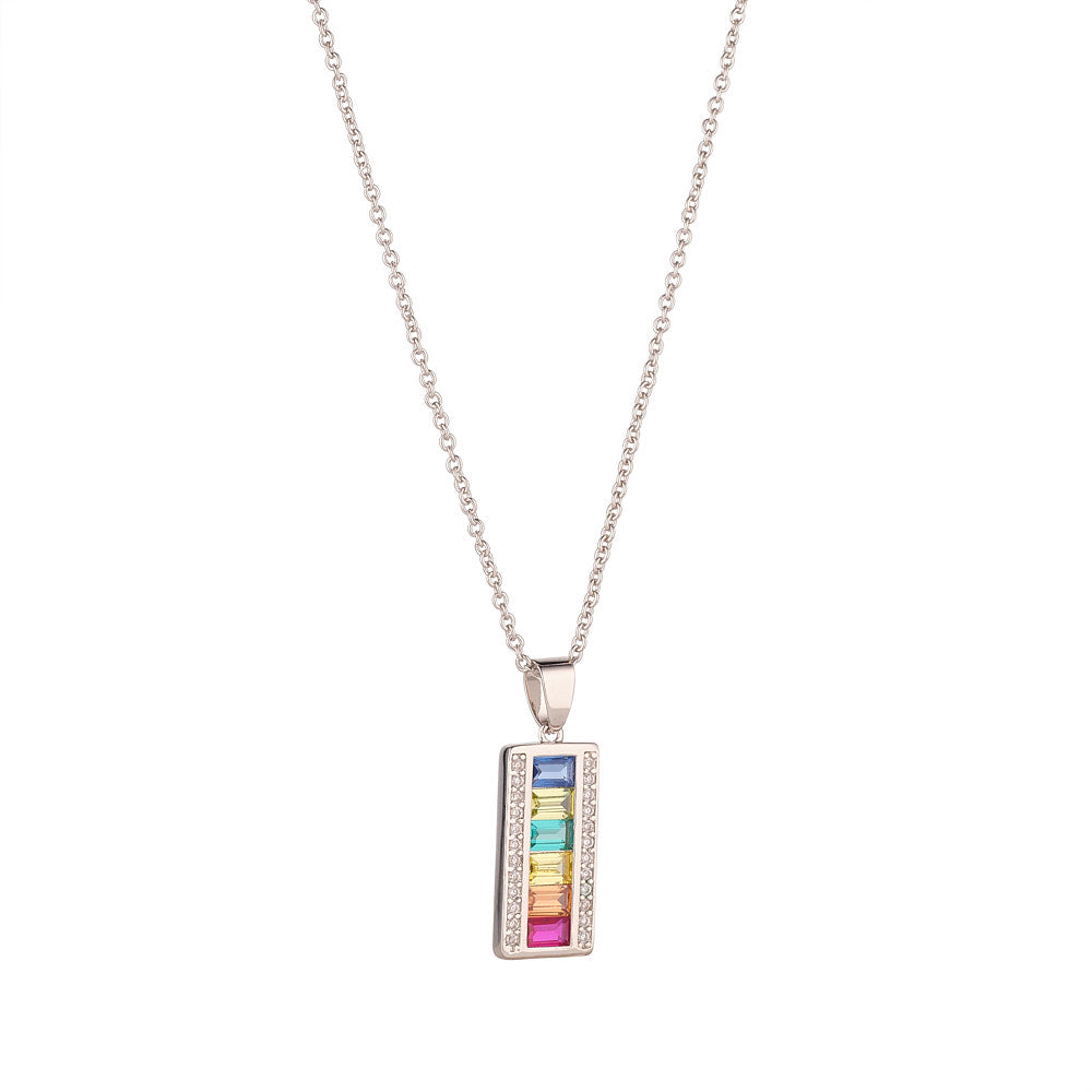 Rectangular Rainbow Pendant
