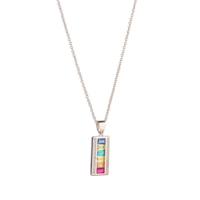 Rectangular Rainbow Pendant