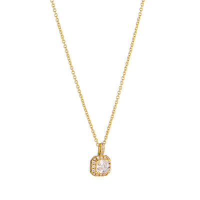 Princess Cut White Pendant