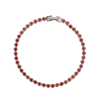 Dakota Garnet Tennis Bracelet