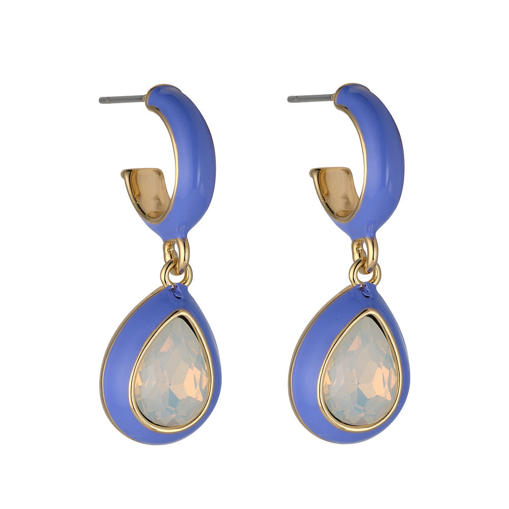 Lavender Enamel Earrings